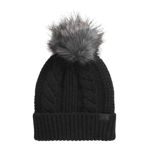 THE NORTH FACE Women's Oh Mega Fur Pom Beanie, TNF Black, One Size THE NORTH FACE