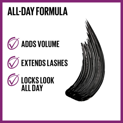 Maybelline The Falsies Lash Lift Washable Mascara Volumizing, Lengthening, Lifting, Curling, Multiplying, Eye Makeup, Blackest Black, 1 Count MAYBELLINE