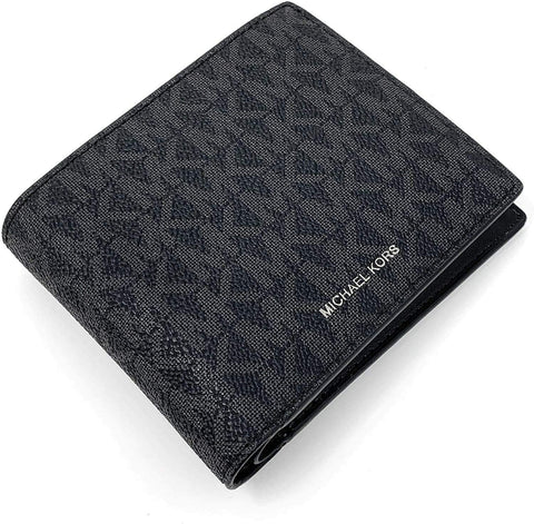 Michael Kors Men's Cooper Billfold with Passcase Wallet (Black) Michael Kors