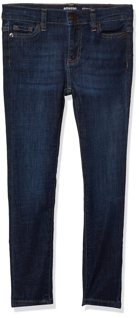 Amazon Essentials Outdoor Girls' Skinny Fit Stretch Jeans, Medium Wash, Size 6