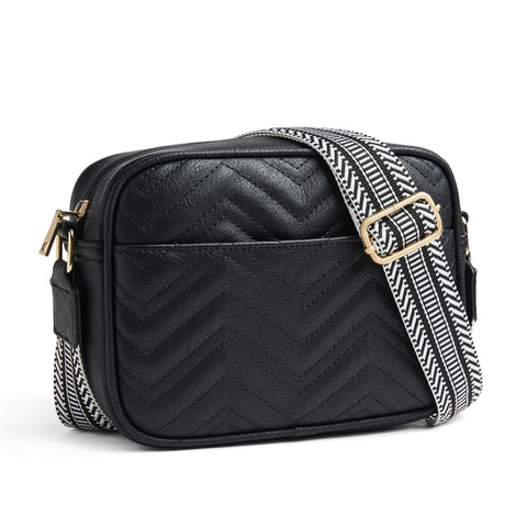 Shrrie Quilted Crossbody Bags for Women Trendy Crossbody Purse Small Crossbdy Bags for Women with Wide Strap Shrrie