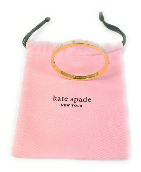 Kate Spade New York Hinged Bangle Bracelet Chalk Pink Enamel Kate Spade New York