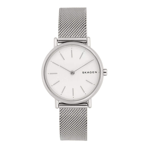Skagen Women's Signatur Quartz Analog Stainless Steel and Stainless Steel Mesh Watch, Color: Silver / Silver (Model: SKW2692) Skagen