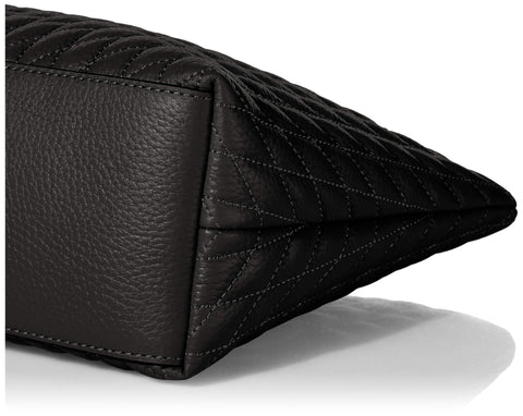 Karl Lagerfeld Paris Womens Karolina Tote Bag, Black/Silver Karl Lagerfeld Paris