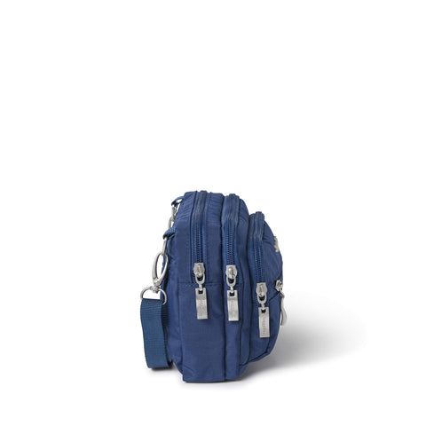 Baggallini womens Triple Zip Travel Crossbody Handbags, Pacific, One Size US Baggallini
