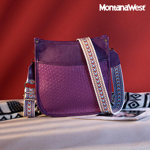 Montana West Crossbody Bags for Women Leather Hobo Cross Body Boho Purses Shoulder Bucket Handbags with Adjustable Strap,MWC-178BPP Montana West