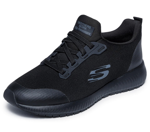 Skechers Women's Squad Sr Food Service Shoe, Black, 7