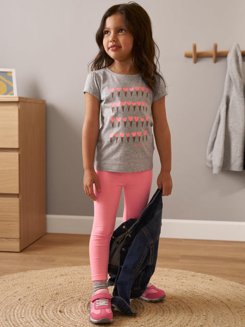 Simple Joys by Carter's Girls' 3-Pack Leggings, Navy/Pink/Denim, 6