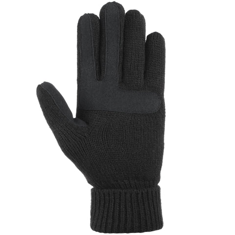 isotoner Women's Cable Knit Gloves with Touchscreen Palm Patches, Black, One Size isotoner