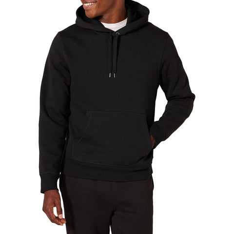 Amazon Essentials Men's Pullover Sweatshirt Hoodie, Big & Tall Options Available, Black Heather, X-Large