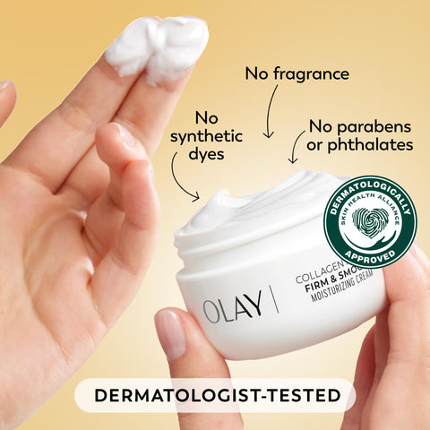 Olay Regenerist Collagen Peptide Face Moisturizer, Firm & Smooth Cream -Fragrance-Free - Hydrating, Firming, Anti-Aging, Anti-Wrinkle, Smoothing - Recyclable Sustainable Eco Jar, Non-Greasy, 2 Oz