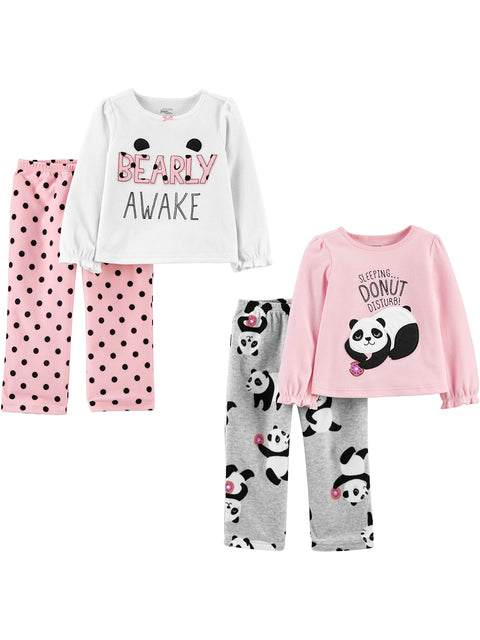 Simple Joys by Carter's Baby and Toddler Girls' 4-Piece Pajama Set