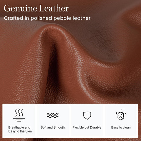 befen Soft Real Leather Small Crossbody Sling Bags for Women, Ladies Anti Theft Cross Body Bag for Travel with Wide Straps Cognac Brown