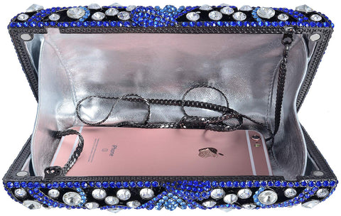 MOSSMON Luxury Crystal Clutch Women Rhinestone Evening Bag for Party and Wedding MOSSMON