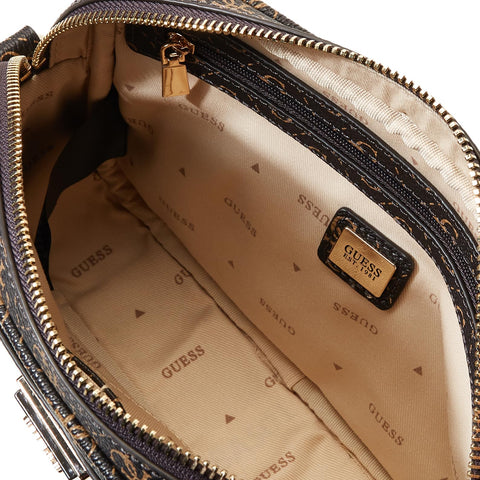 GUESS Meridian Camera Bag, Brown Logo GUESS