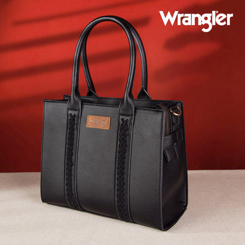 Wrangler 3Pcs Purses for Women Tote Bag Crossbody Handbag Sets with Strap WG3-8321BK Wrangler