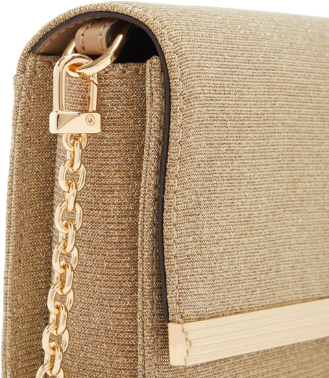 Michael Kors Mona Large East West Clutch, Pale Gold Michael Kors