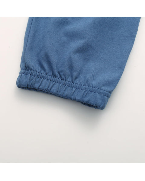 GFQLONG 4 Pack Toddler Boys and Girls Cotton Pants Lightweight Trousers, Kids Summer Casual Solid Sweatpants with Drawstring, Black+Blue+Grey+Navy, 7-8 Years