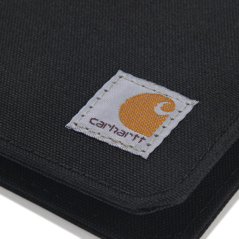 Carhartt Men's Bifold and Passcase, Durable Billfold Wallets, Available in Leather and Canvas Styles, Nylon Duck (Black), One Size Carhartt