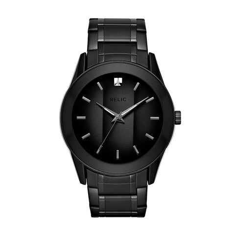 Relic by Fossil Men's Rylan Three-Hand Black Stainless Steel Bracelet Watch (Model: ZR77271) Relic by Fossil