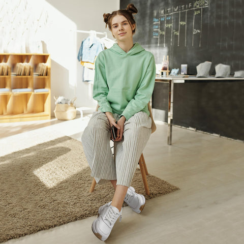 NACARAT Women’s Leather Sneakers Slip-On Walking Shoes with Side Zipper, Breathable Water-Repellent Upper, Cushioned Non-Slip Outsole White Size 8