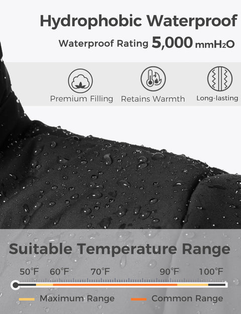 wantdo Women's Quilted Winter Coat Warm Puffer Jacket Thicken Parka with Removable Hood Black X-Large