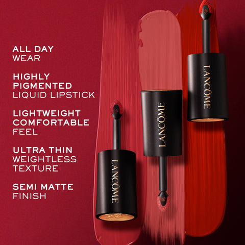 Lancôme L'Absolu Rouge Drama Ink Semi-Matte Liquid Lipstick - Highly Pigmented - All Day Wear - 502 Fiery Pink Lancôme