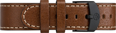 Timex Men's Expedition Scout 43mm Watch – Black Dial & Case with Brown Leather Strap