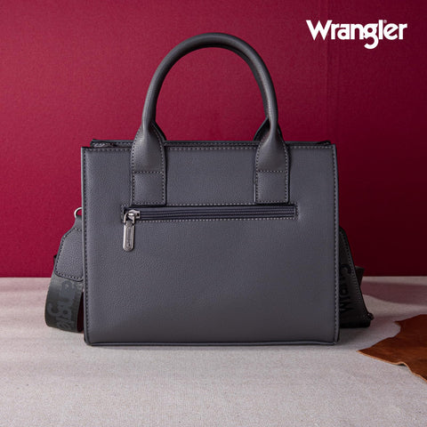 Wrangler Tote Bag for Women Top Handle Handbags Satchel Bag Shoulder Bag Purse for Women with Crossbody Strap LG-WG70-8120DGY Wrangler