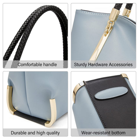 FOXLOVER Large Capacity Tote Designer Handbags for Women, Genuine Leather Ladies Top-handle Bags Fashion Shoulder Bags Purses FOXLOVER