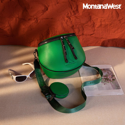 Montana West Crossbody Bags Bum Bag for Women Girls Large Sling Bag with Adjustable Strap and Coin Purse MWC-A285GN Montana West