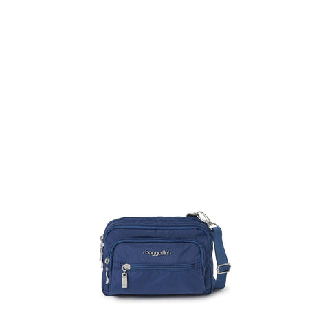 Baggallini womens Triple Zip Travel Crossbody Handbags, Pacific, One Size US Baggallini