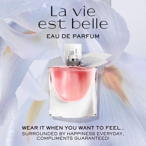 Lancôme La Vie Est Belle Eau de Parfum - Long Lasting Fragrance with Notes of Iris, Earthy Patchouli, Warm Vanilla & Spun Sugar - Floral & Sweet Women's Perfume, 3.4 Fl Oz Lancôme