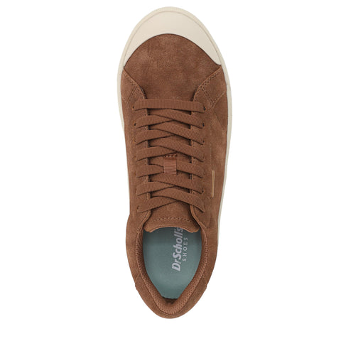 Dr. Scholl's Shoes Women's Time Off Sneaker Dark Honey Brown 8.5 M