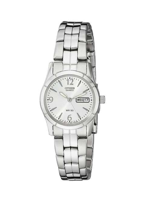 Citizen Quartz Womens Watch, Stainless Steel, Classic, Silver-Tone (Model: EQ0540-57A) Citizen