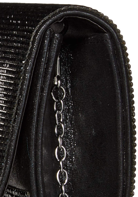 Jessica McClintock womens Alexis Sparkle and Shine Clutch Evening Bag, Black, One Size US Jessica McClintock