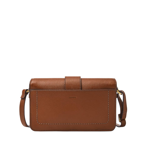 Fossil Women's Zoey Leather Small Crossbody Purse Handbag, Brown (Model: ZB1937200) Fossil