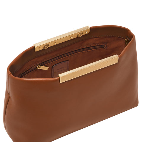 Fossil Penrose Crossbody, Medium Brown Clutch Fossil
