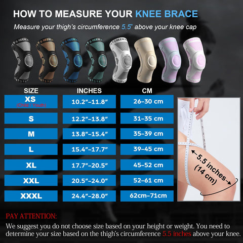 NEENCA Professional Knee Brace for Pain Relief, Medical Knee Support with Patella Pad & Side Stabilizers, Compression Knee Sleeve for Meniscus Tear, ACL, Joint Pain, Runner, Workout - FSA/HSA Eligible NEENCA