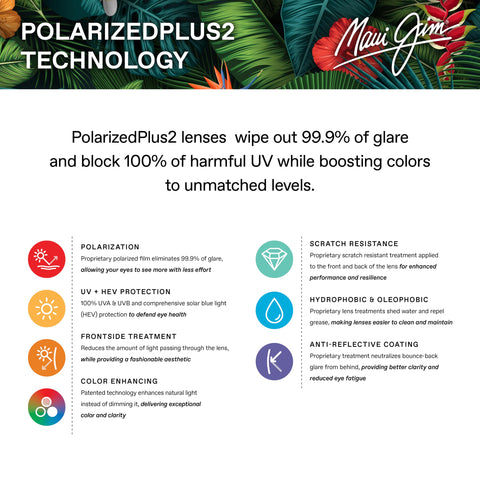 Maui Jim Men's and Women's Kipahulu Polarized Wrap Sunglasses, Matte Tortoise Rubber/HCL® Bronze, Small