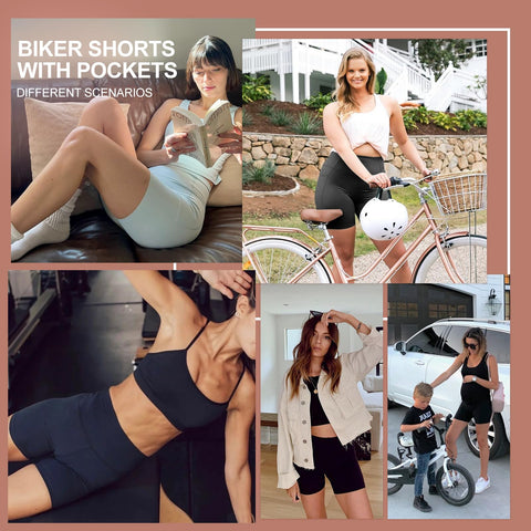 QGGQDD 3 Pack High Waisted Biker Shorts for Women – 3"/ 5"/ 8" Black Workout Yoga Compression Tummy Control Shorts for Running Clothing QGGQDD