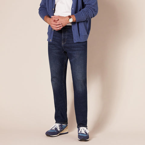 Amazon Essentials Men's Athletic-Fit Stretch Jeans - Discontinued Colors, Dark Wash, 34W x 32L