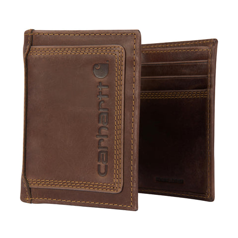 Carhartt Men's Rugged Leather Triple Stitch Wallets, Available in Multiple Styles, Brown (Trifold), One Size Carhartt