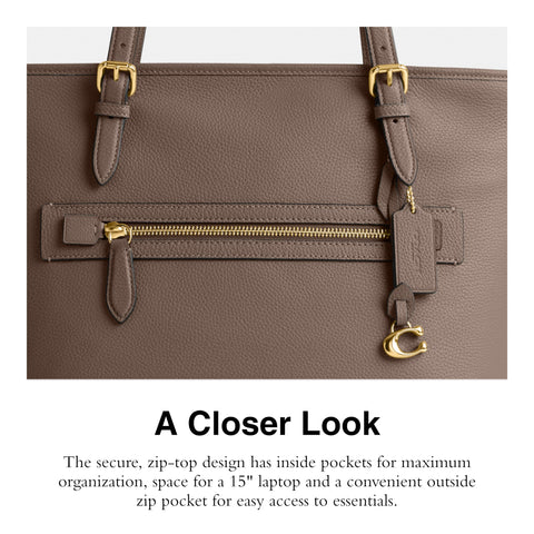 Coach Polished Pebble Leather Taylor Tote Coach
