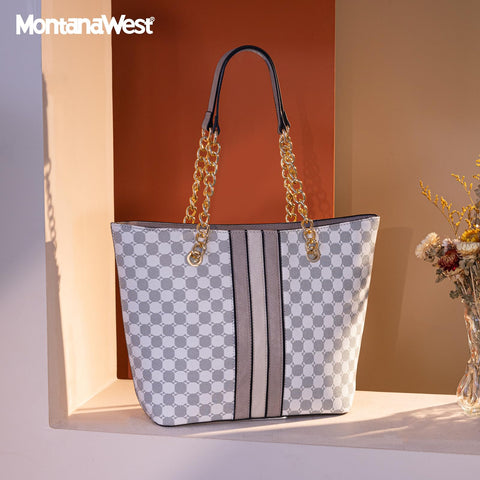 Montana West Tote Bag Purses and Handbags for Women Top Handle Shoulder Satchel Handbags with Pockets Women Hobo Handbags MWC-039DBG Montana West
