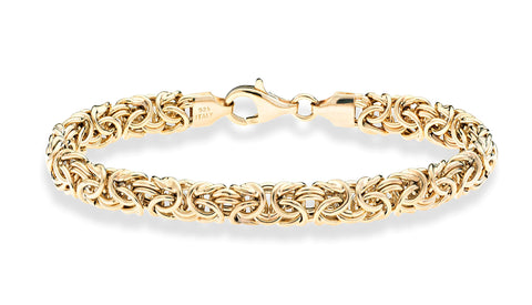 Miabella Italian 18K Gold Over Sterling Silver Byzantine Bracelet for Women, Handmade in Italy (Length 6.5 Inches (X-Small)) Miabella