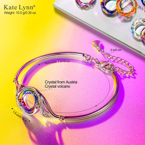 Kate Lynn Phoenix Bracelet for Women Birthday Gifts for Women Christmas Gifts for Women Crystal Bangle Bracelets Unique Jewelry for Women Mom Wife Girlfriend Gift for Young Ladies Gifts Kate Lynn