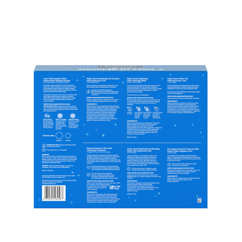 Neutrogena 7 Days of Skincare Set ($56.00 Value), Daily Skin Care Essentials – Face Wash, Facial Moisturizer, Makeup Remover Wipes, Pimple Patches & More, 7 Full & Travel Size Toiletries