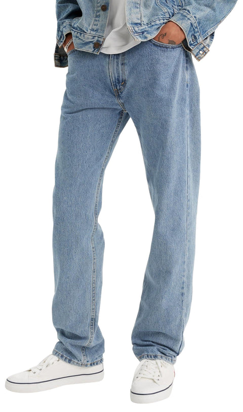 Levi's Men's 505 Regular Fit Jeans (Also Available in Big & Tall), Light Stonewash, 34W x 32L