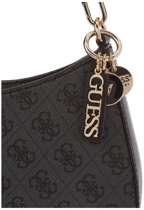 GUESS Noelle Top Zip Shoulder Bag, Coal Logo GUESS
